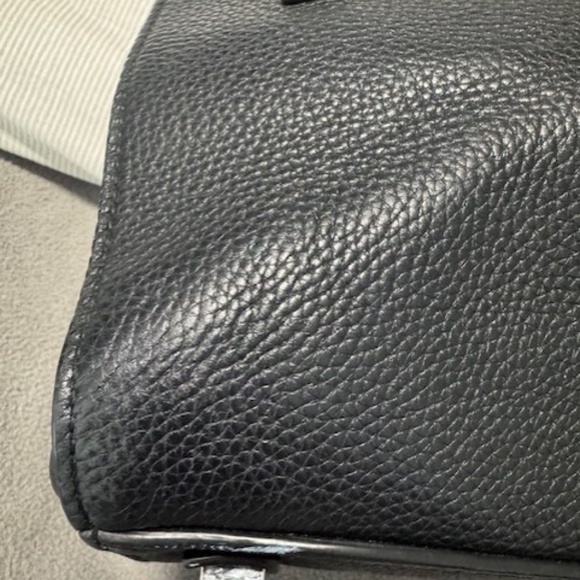 Michael Kors Collection Large Pebble Calf Leather Satchel - Black - Picture 13 of 13